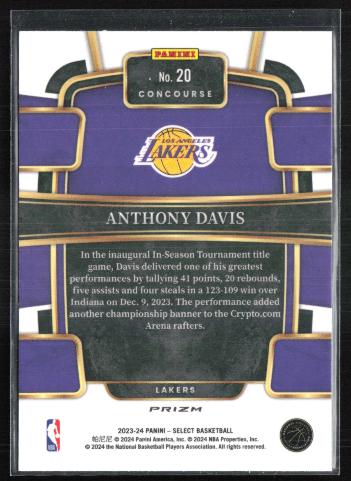 Anthony Davis Silver Prizm
