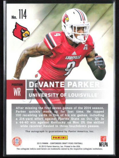 DeVante Parker RC Auto 2015 Contenders Draft Picks