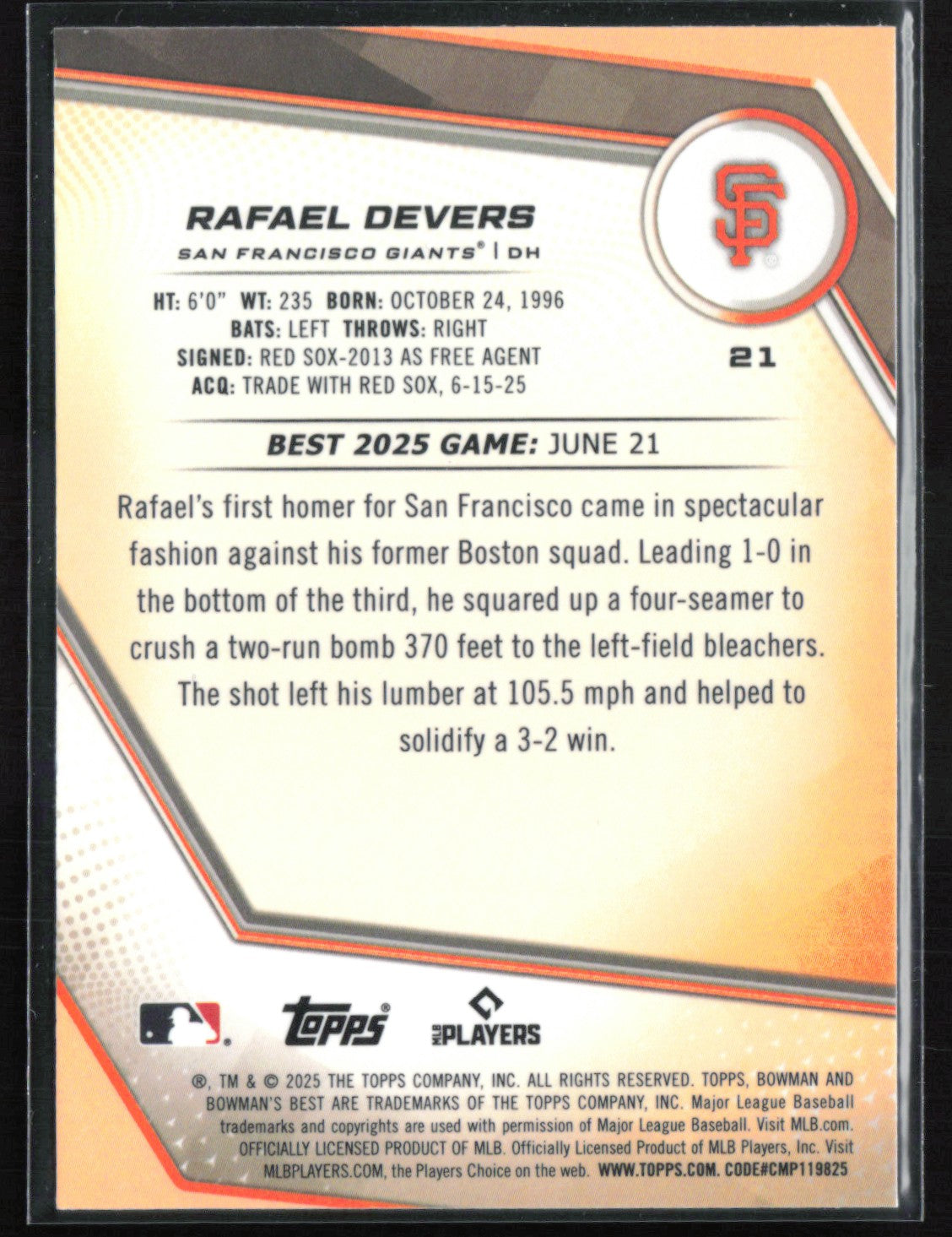Rafael Devers /350 Laser