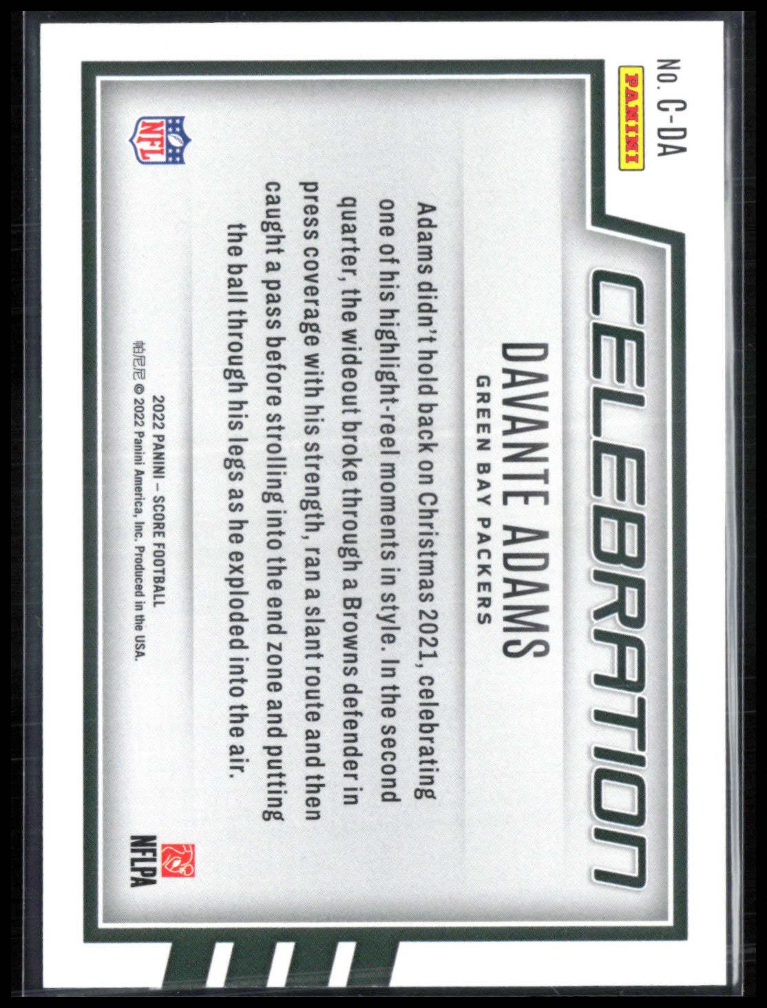 Davante Adams /50 Celebration