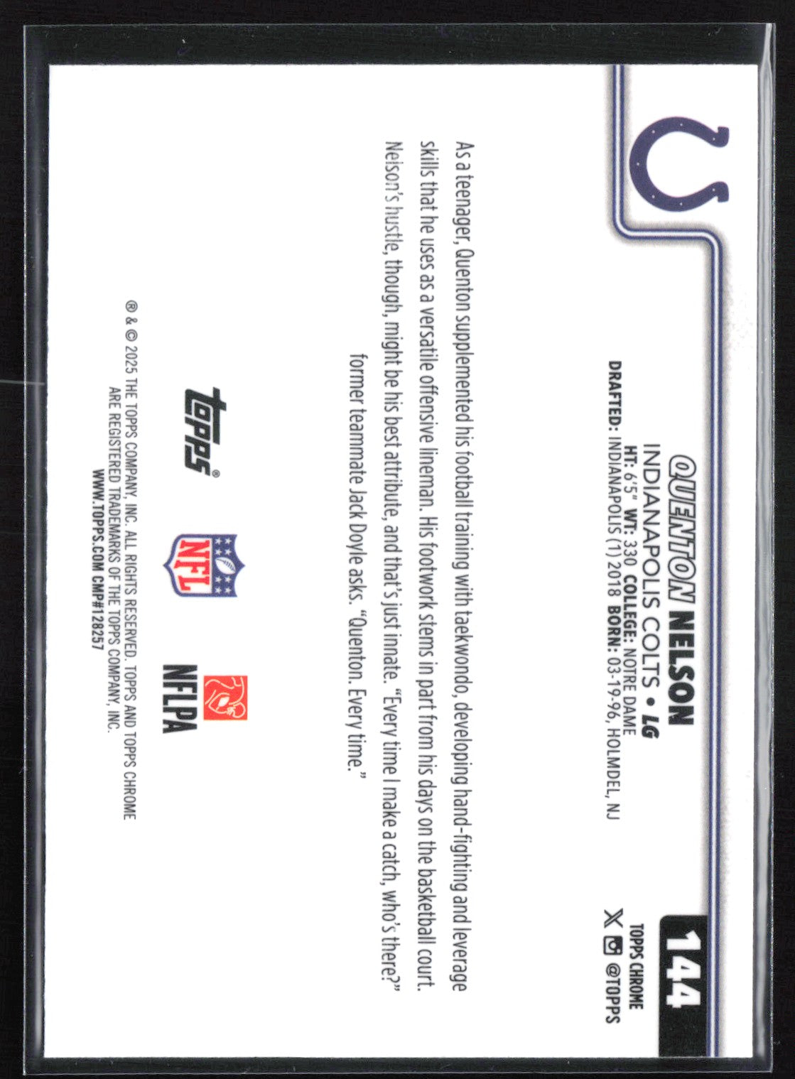 Quenton Nelson RWB Refractor