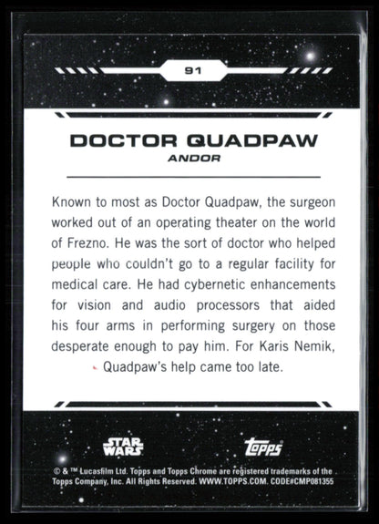 Doctor Quadpaw Red Raywave 2024 Topps Chrome Star Wars