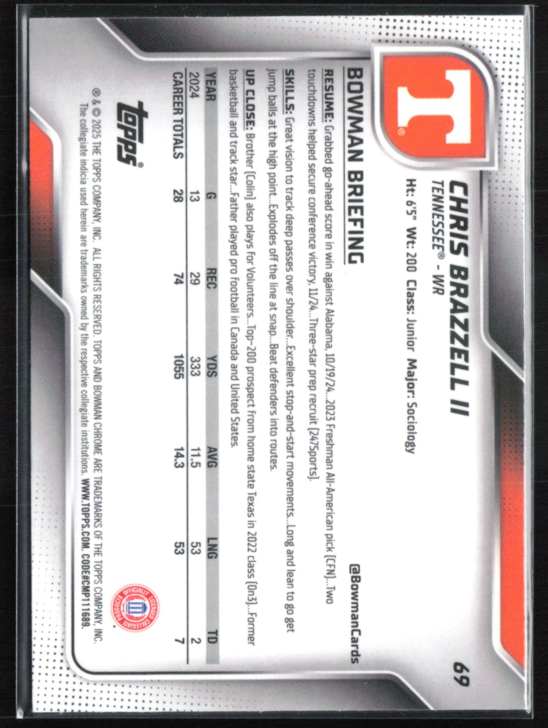 Chris Brazzell II 1st Bowman