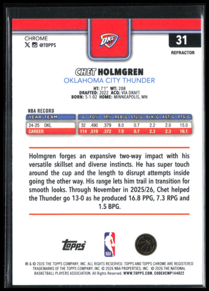 Chet Holmgren Refractor