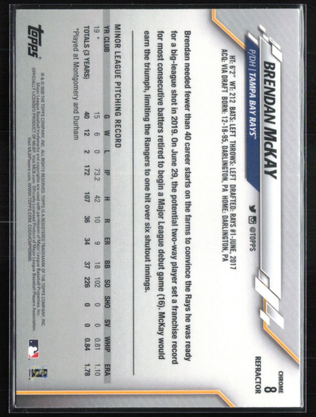 Brendan McKay RC Refractor