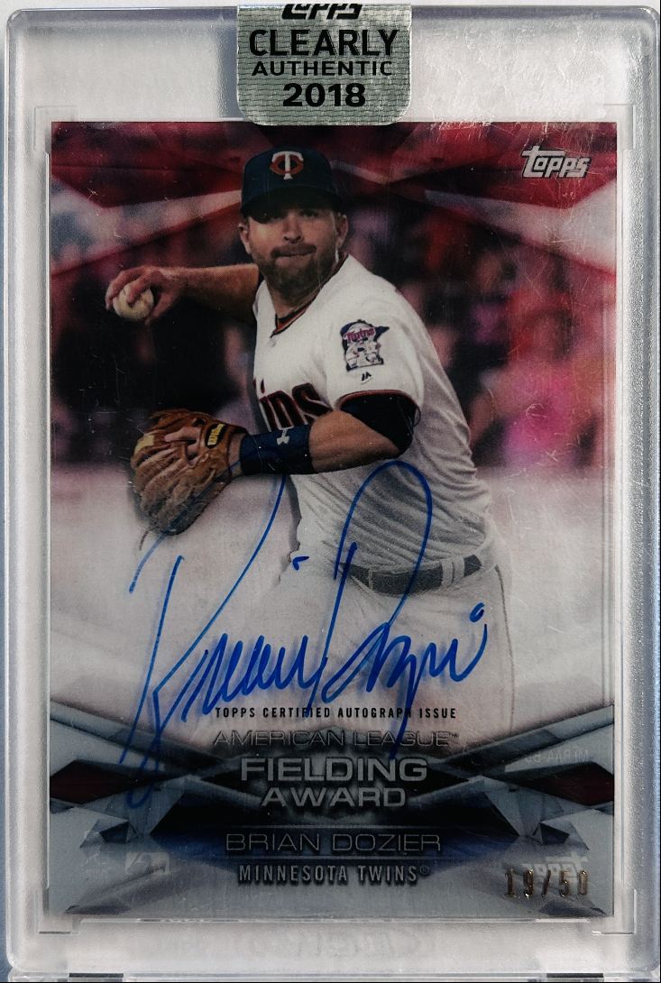 Brian Dozier Auto /50 2018 Clearly Authentic