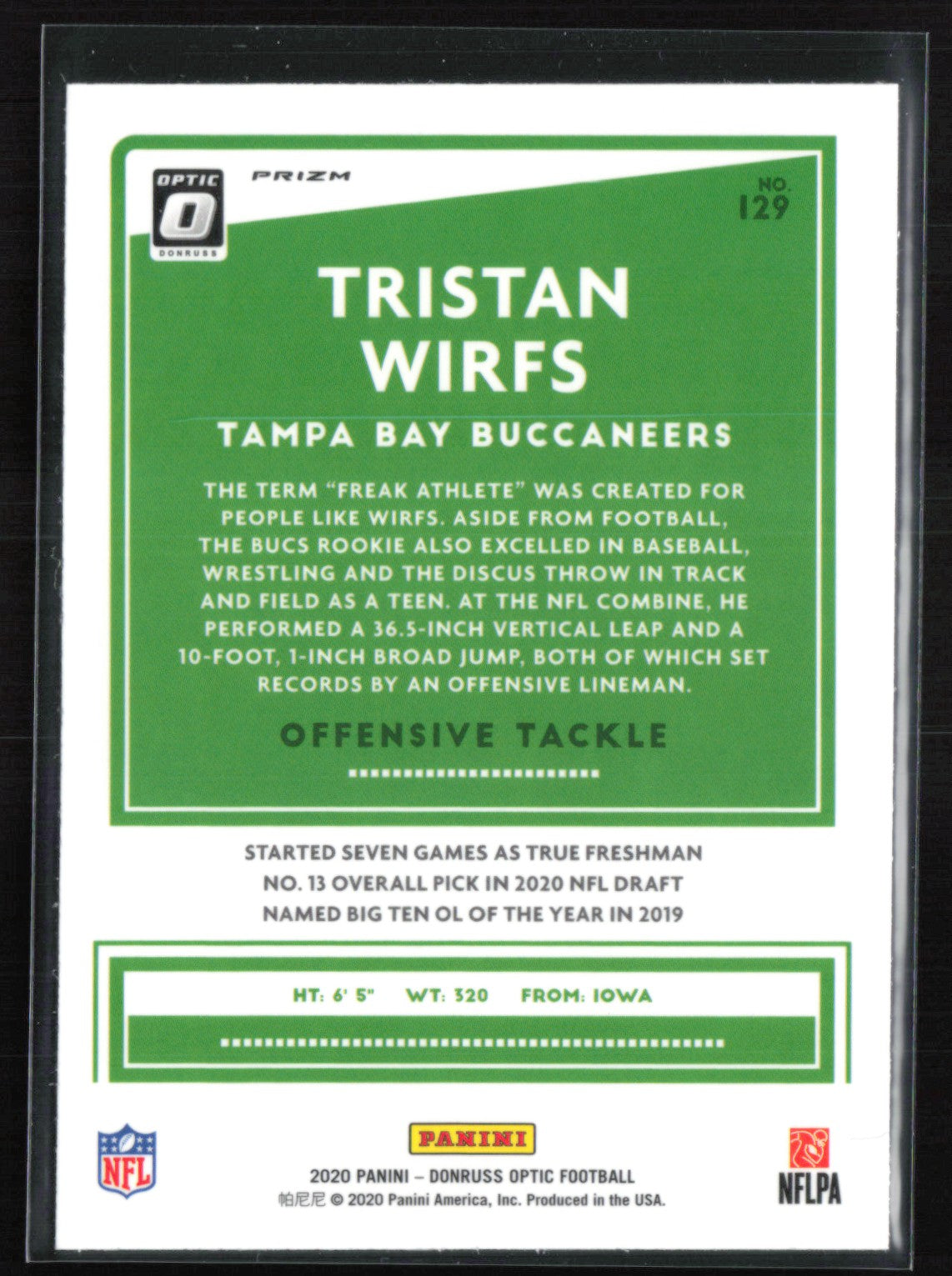Tristan Wirfs RC Holo