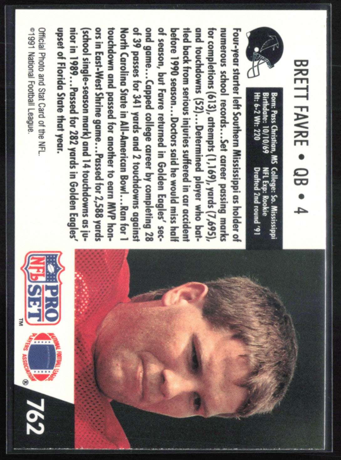 Brett Favre 1991 Pro Set