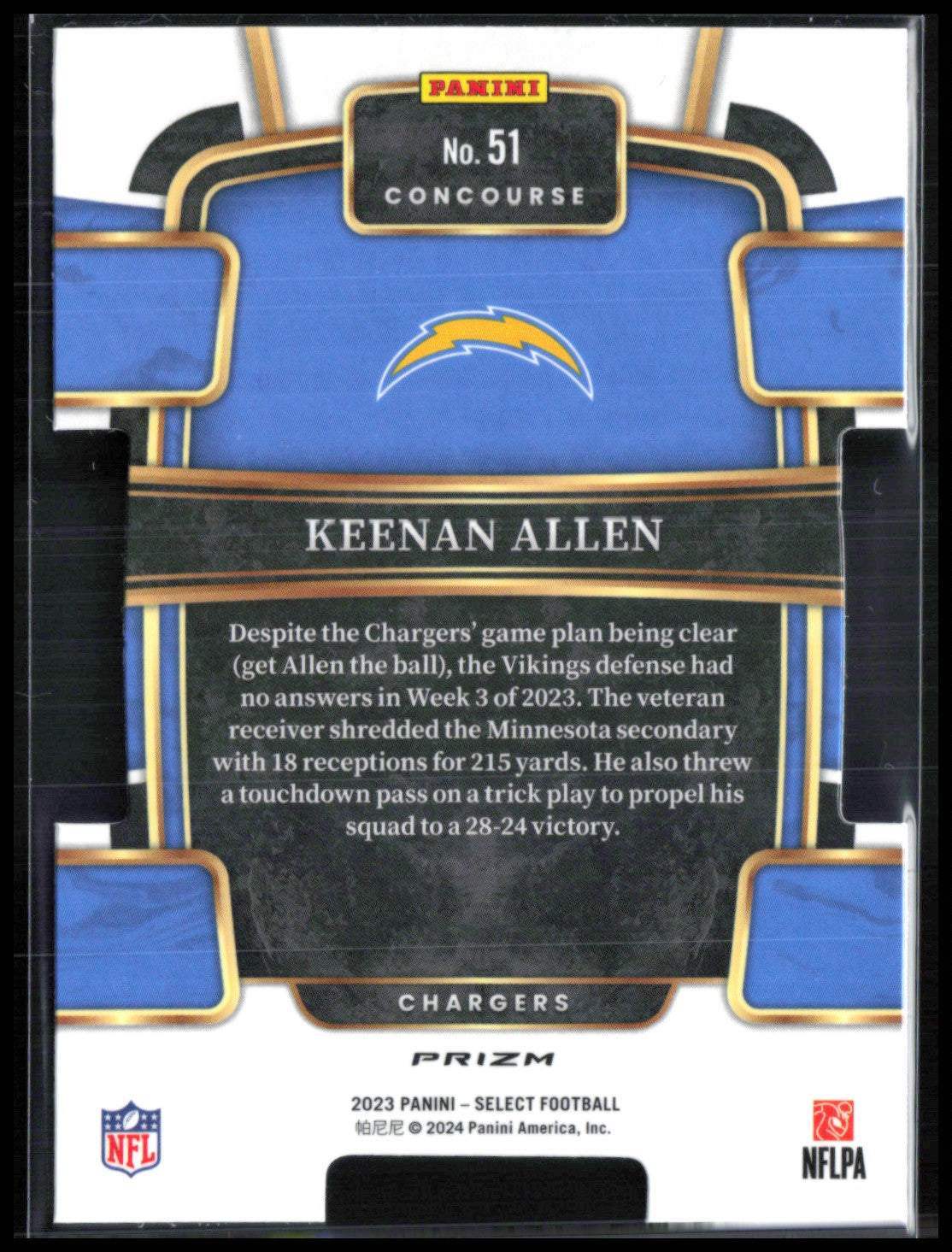 Keenan Allen RWB Die-Cut