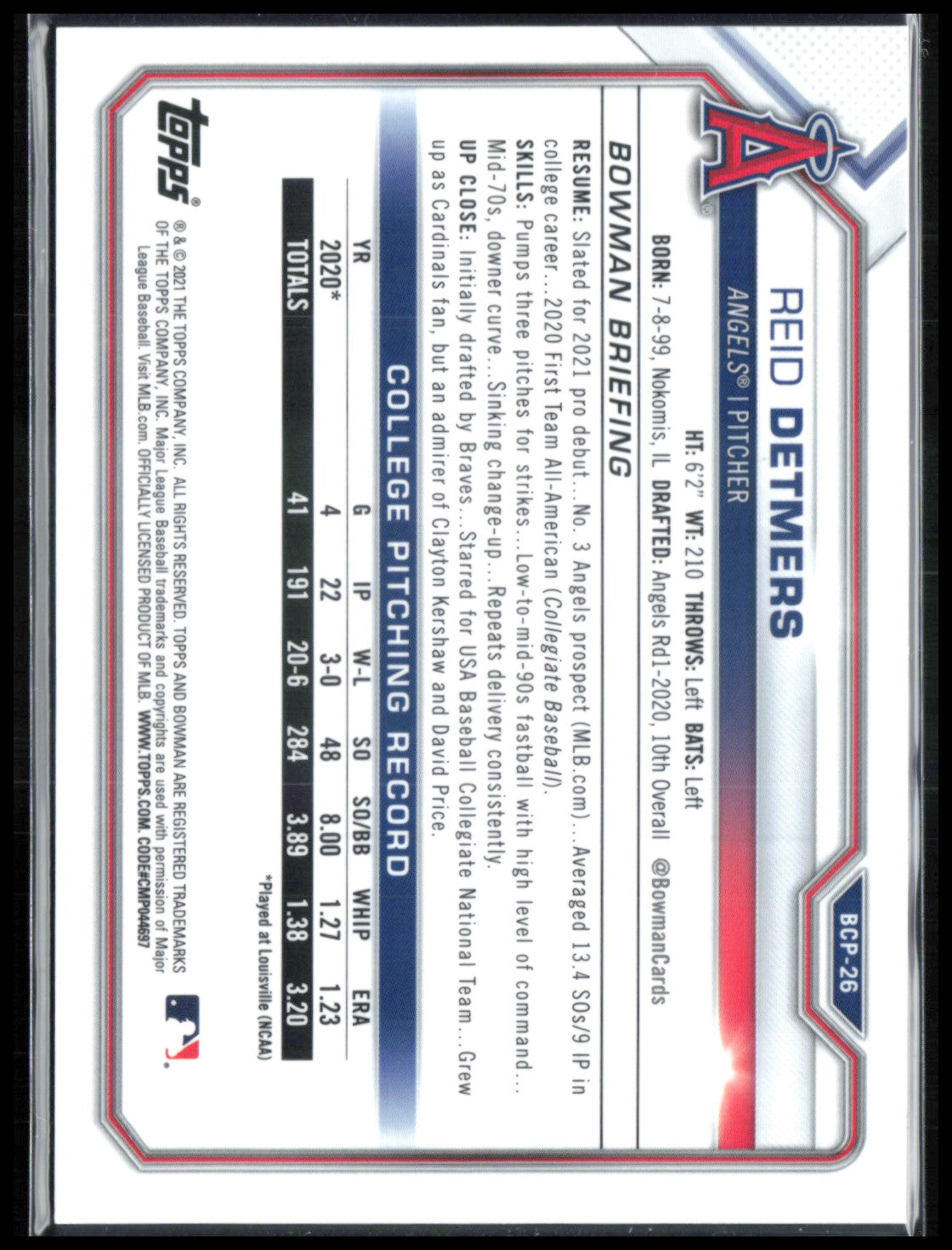 Reid Detmers Purple Mojo /250