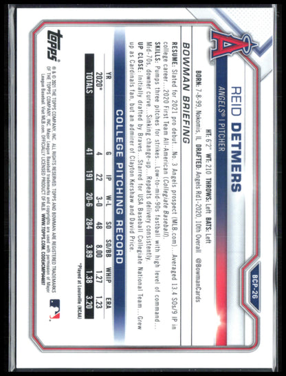 Reid Detmers Purple Mojo /250