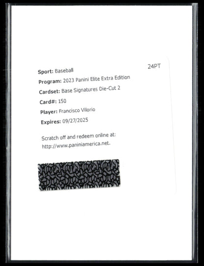 Francisco Vilorio Base Signatures Die-Cut 2 Redemption Card (Unredeemed)