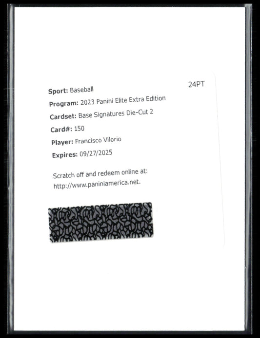 Francisco Vilorio Base Signatures Die-Cut 2 Redemption Card (Unredeemed)