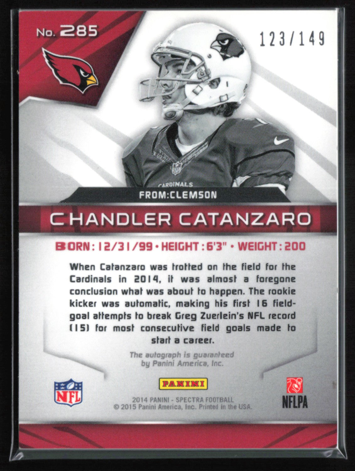 Chandler Catanzaro RC Auto /149 2014 Spectra