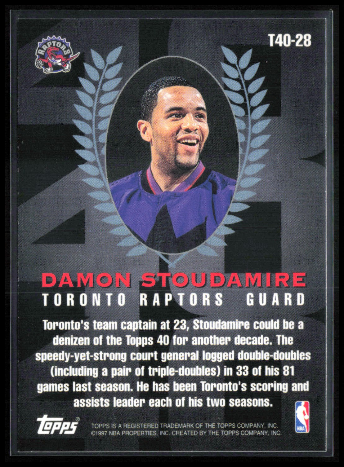 Damon Stoudamire 1997 Topps 40