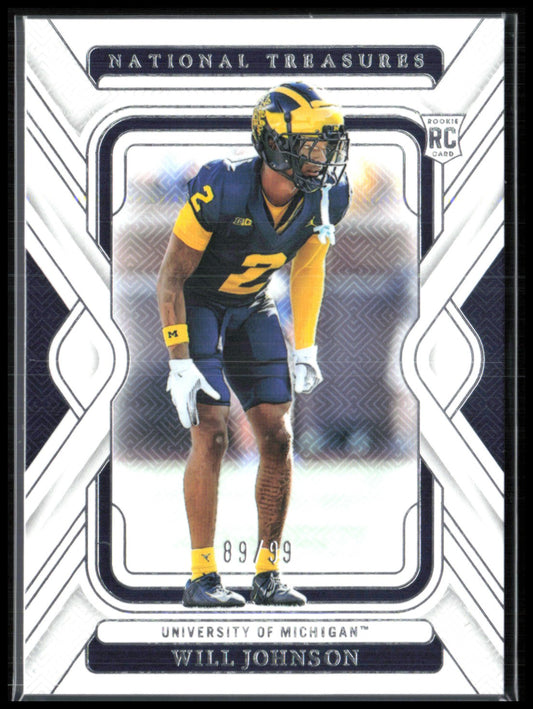 Will Johnson RC /99 2025 National Treasures Collegiate