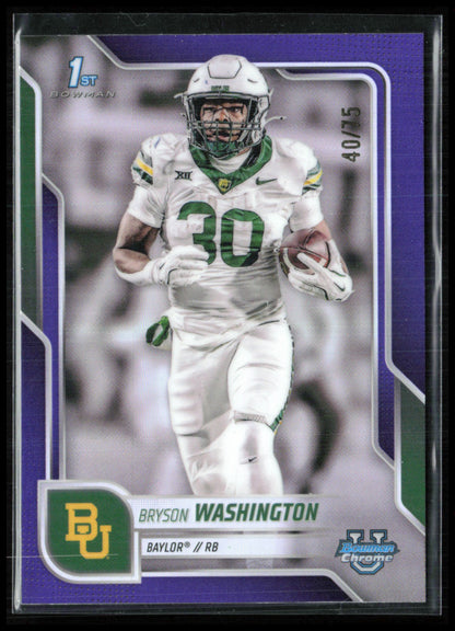 Bryson Washington 1st Bowman Purple /75