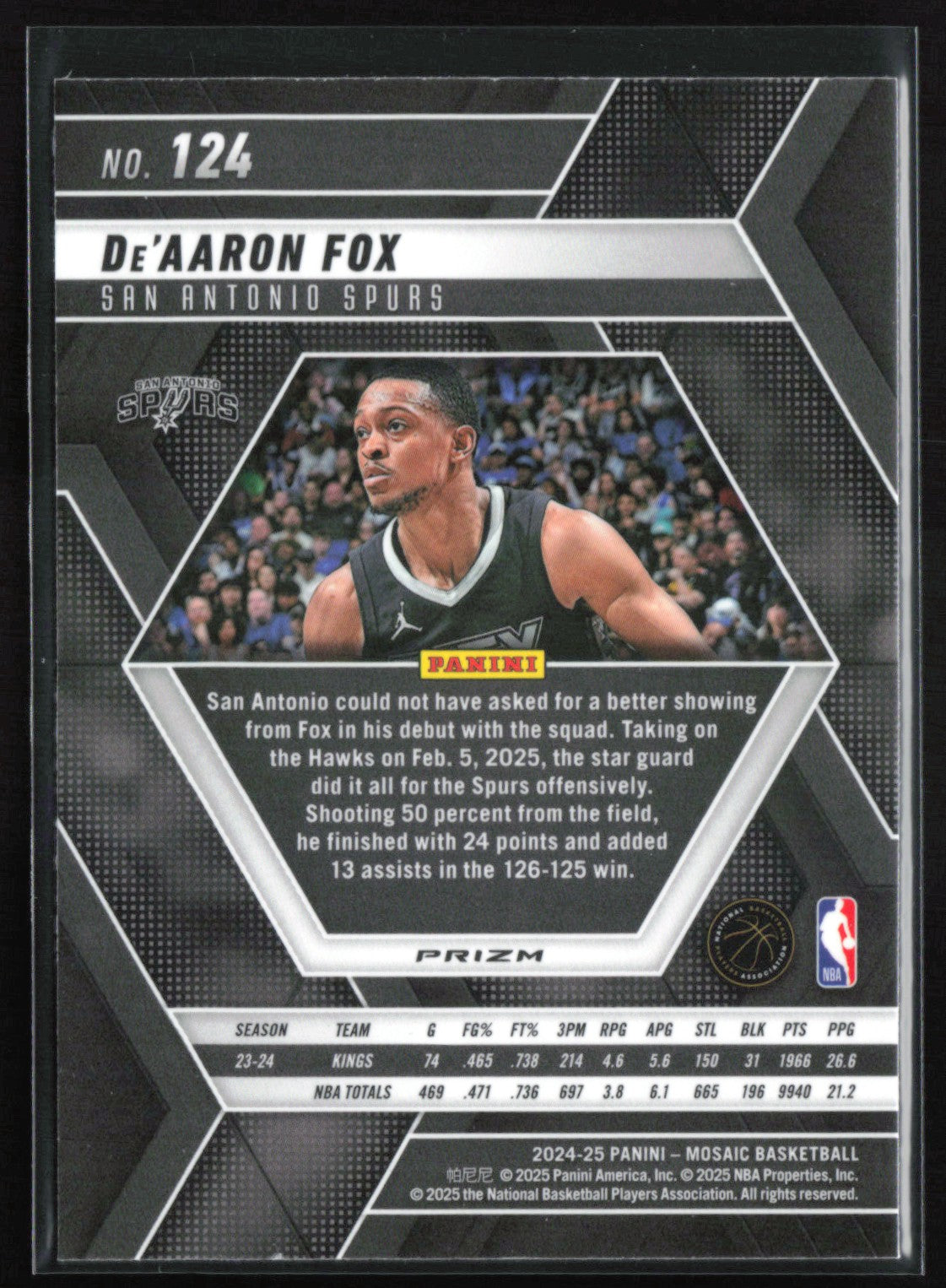 De'Aaron Fox Green Mosaic