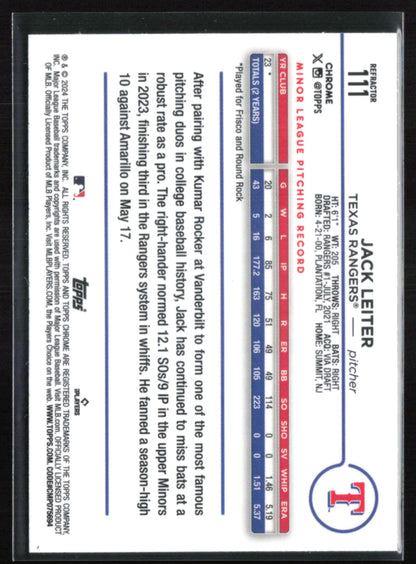 Jack Leiter RC Refractor