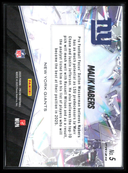 Malik Nabers Prizm Break Green Wave