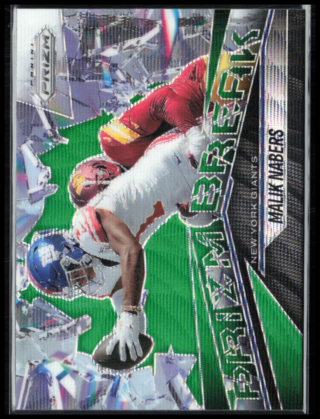 Malik Nabers Prizm Break Green Wave