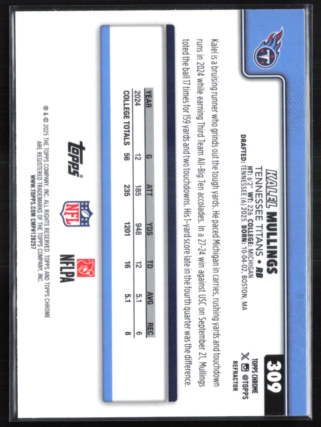 Kalel Mullings RC Refractor