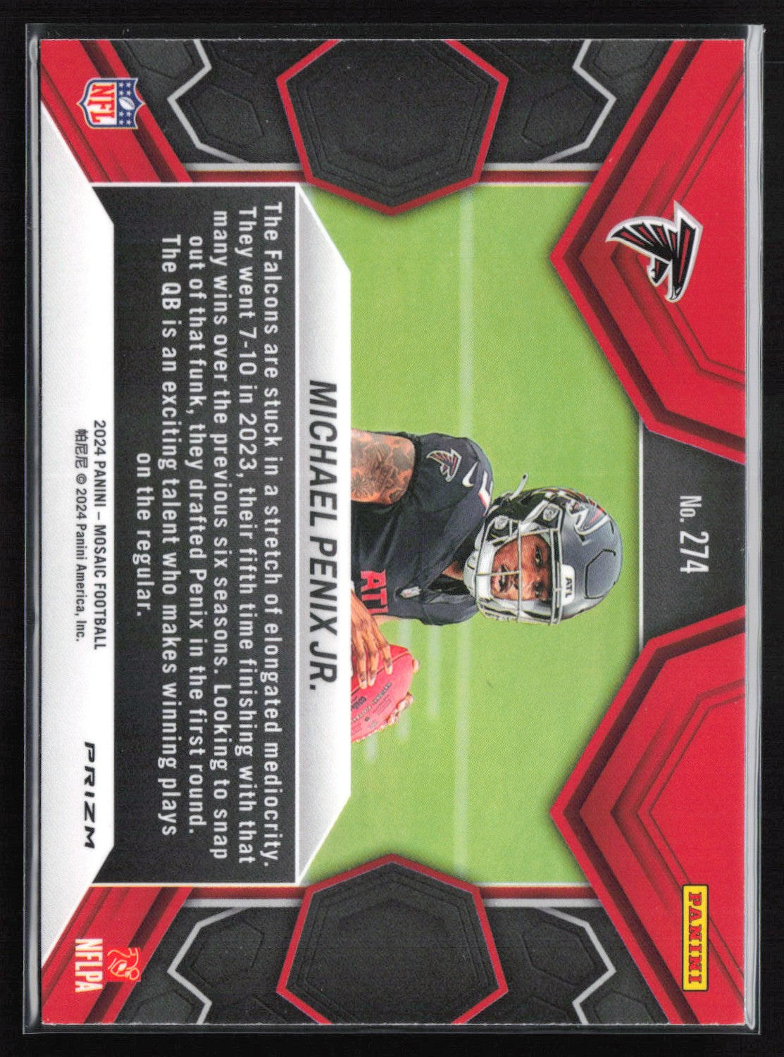 Michael Penix Jr. RC Debut Mosaic Prizm