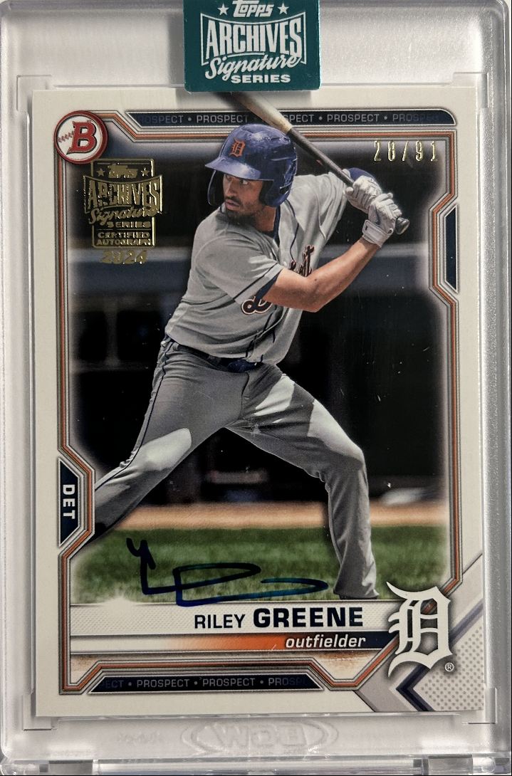 Riley Greene Auto /91 Topps Archives Signatures