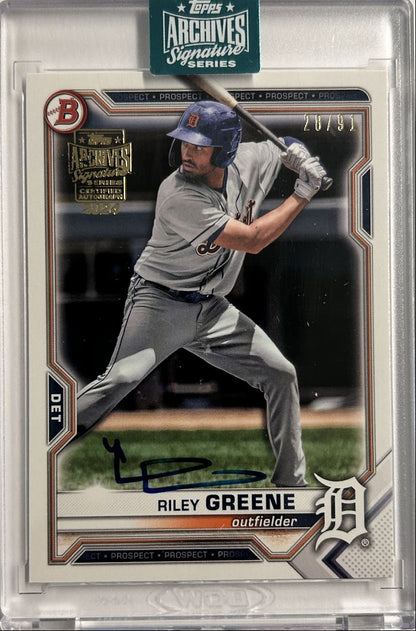 Riley Greene Auto /91 Topps Archives Signatures