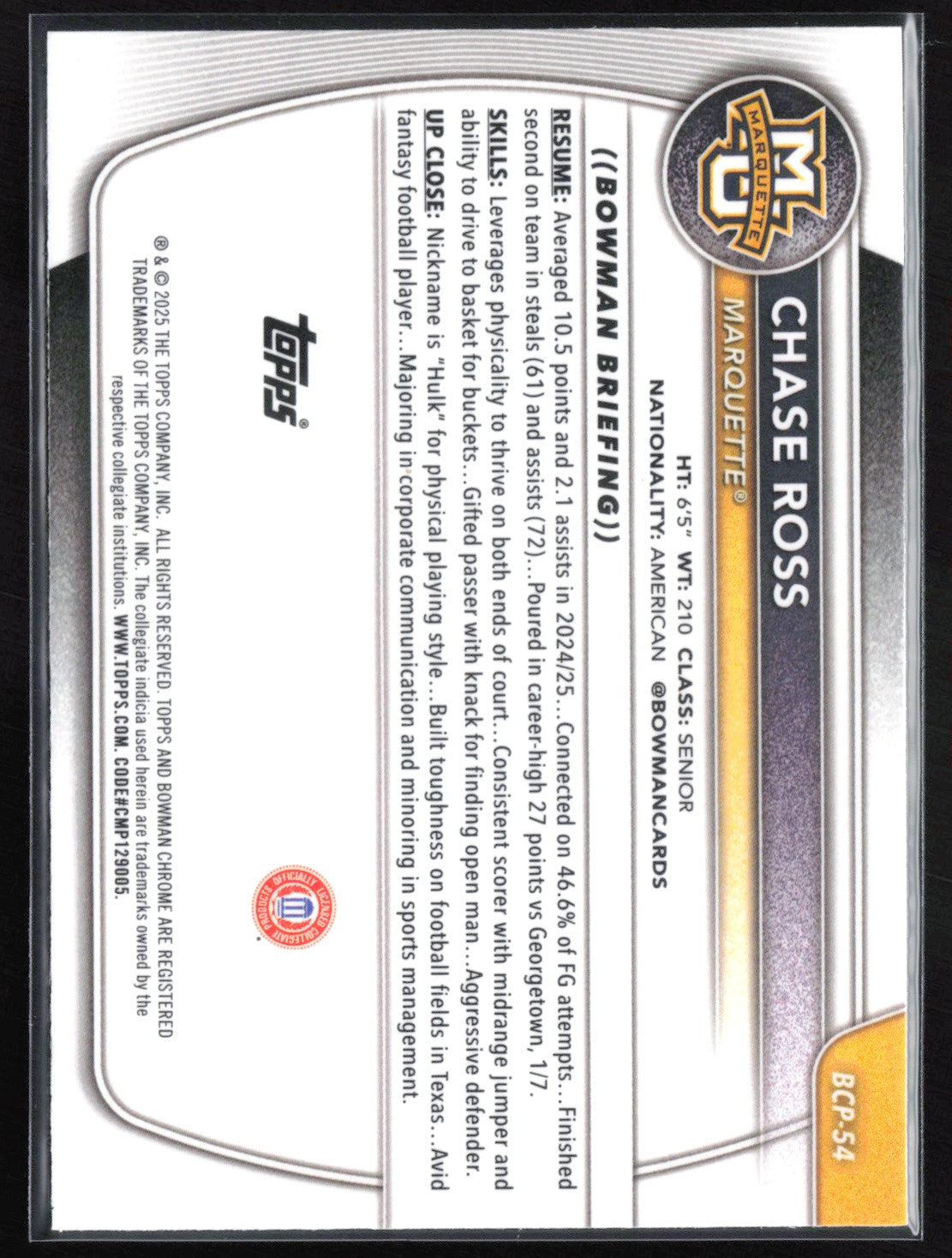 Chase Ross 1st Bowman Reptilian