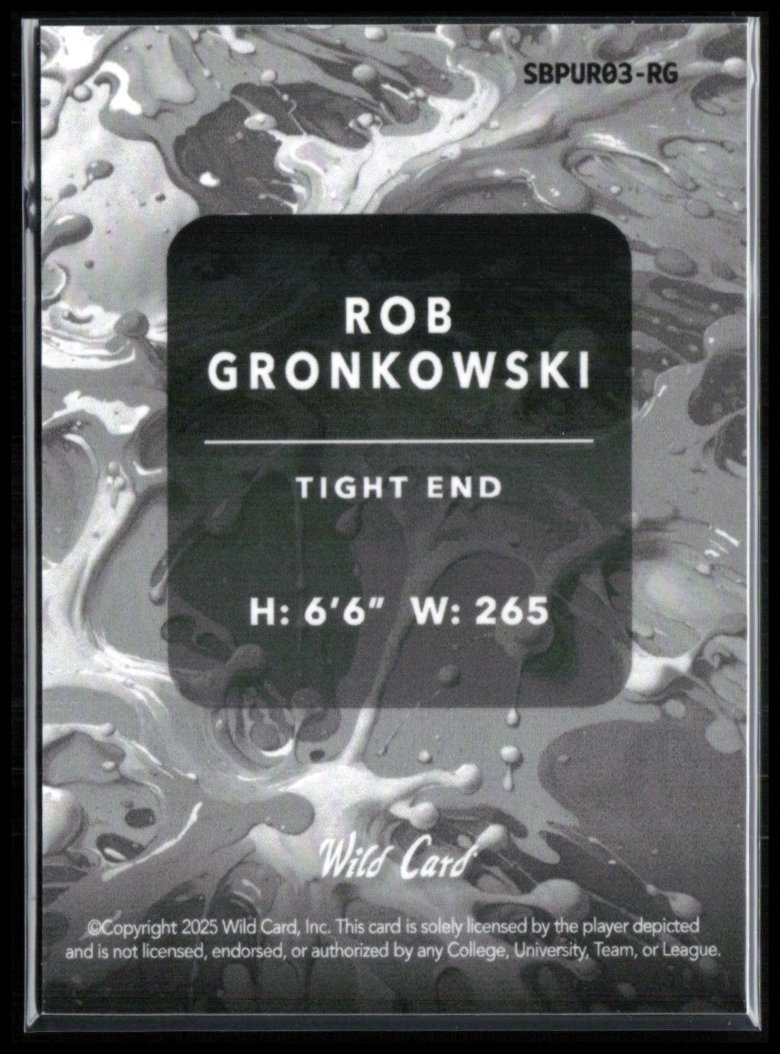 Rob Gronkowski /7 Splat 2024 Wild Card