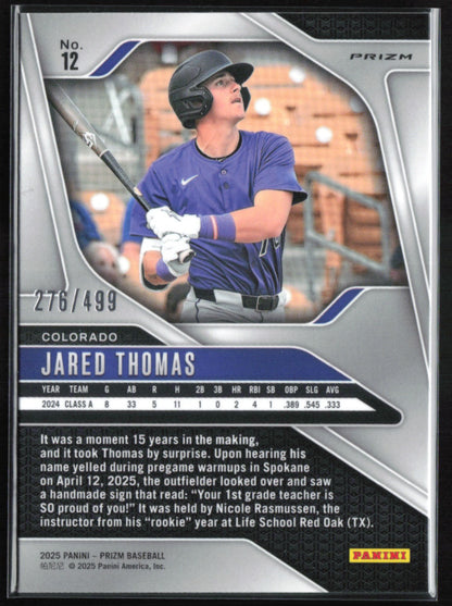Jared Thomas Silver Pulsar /499