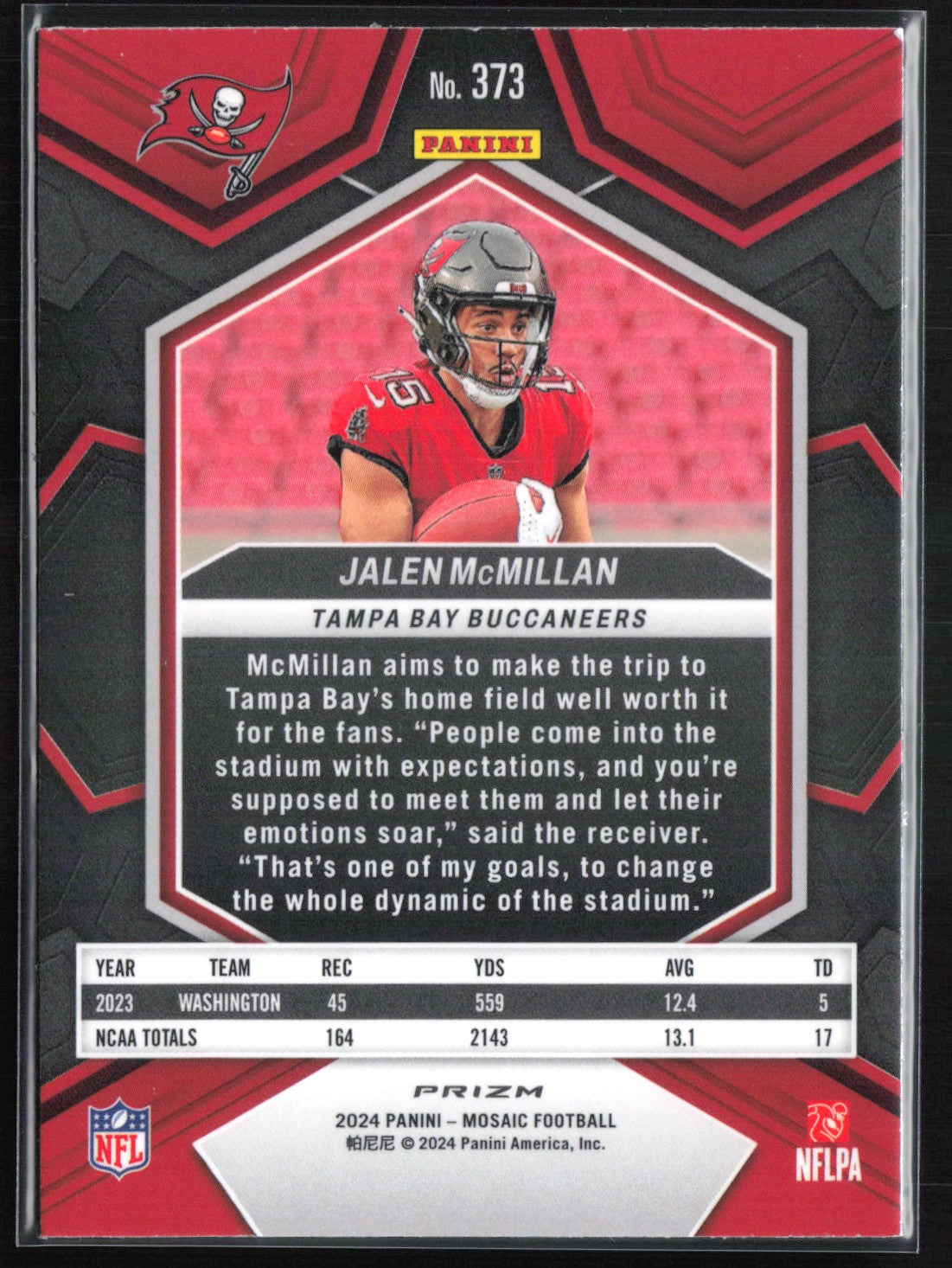 Jalen McMillan RC Green Mosaic