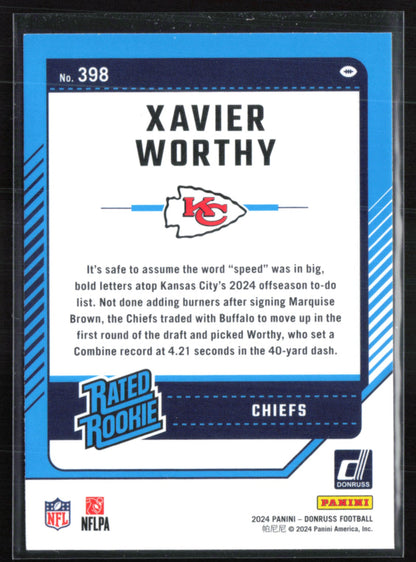 Xavier Worthy RC Rated Rookie
