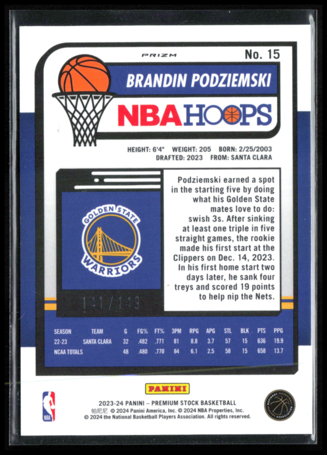 Brandin Podziemski RC Red Disco /149