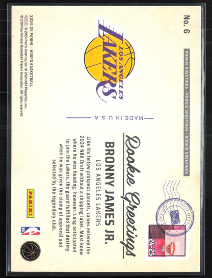 Bronny James Jr. RC Rookie Greeings