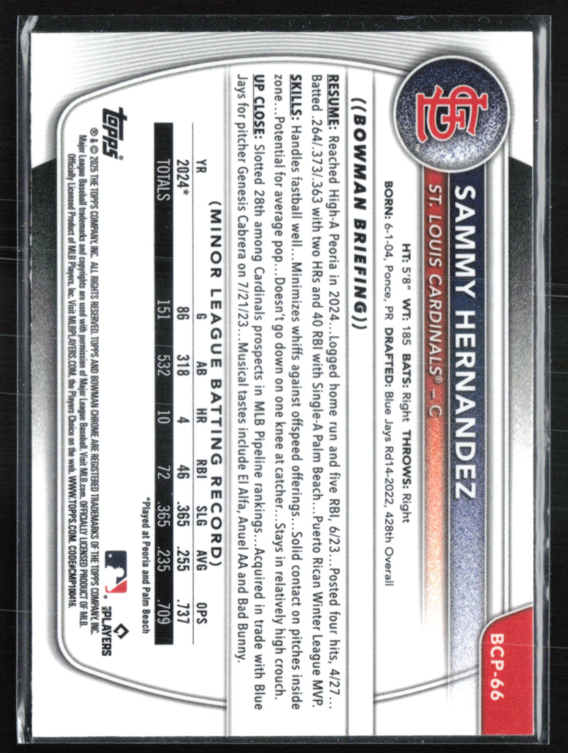 Sammy Hernandez 1st Bowman