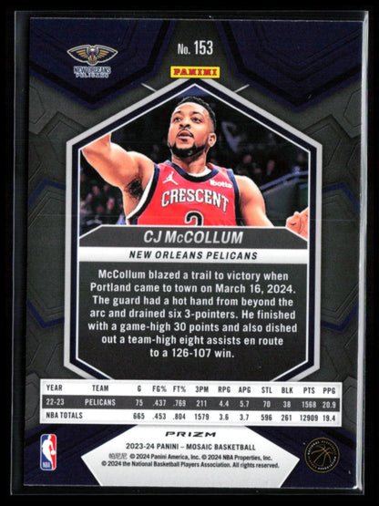 CJ McCollum Mosaic Prizm