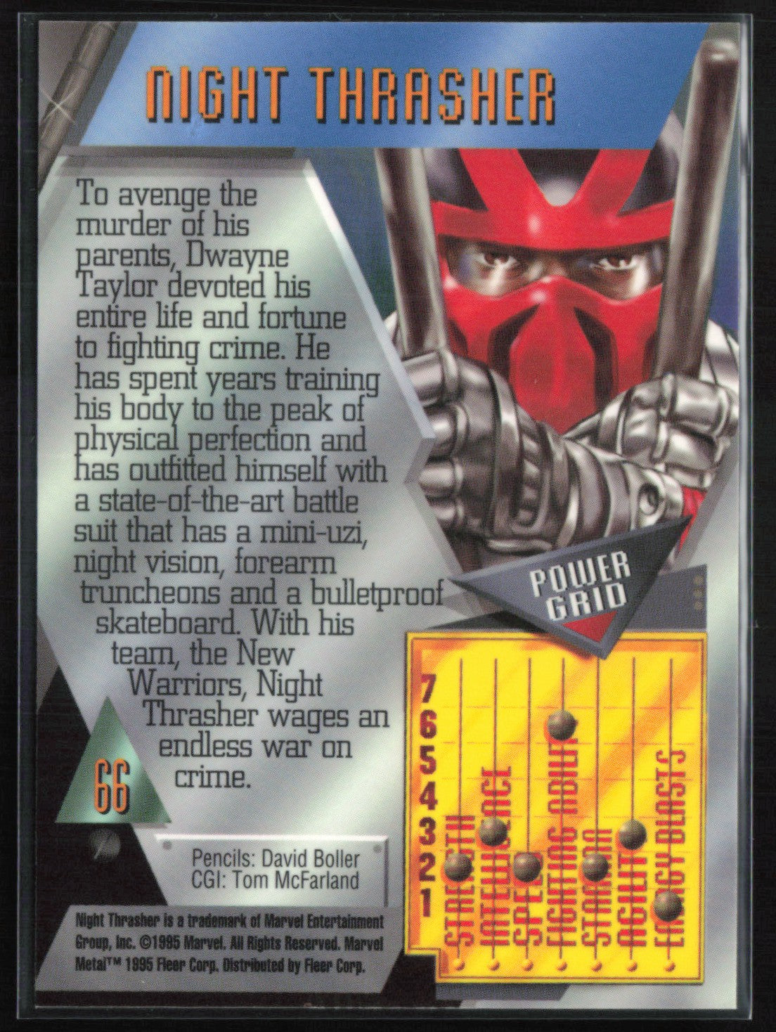 Night Thrasher 1996 Marvel Metal