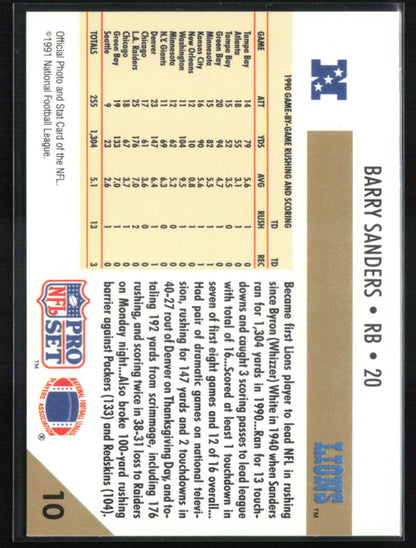 Barry Sanders 1991 Pro Set