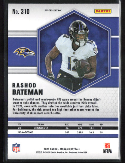 Rashod Bateman RC Holo 2021 Mosaic