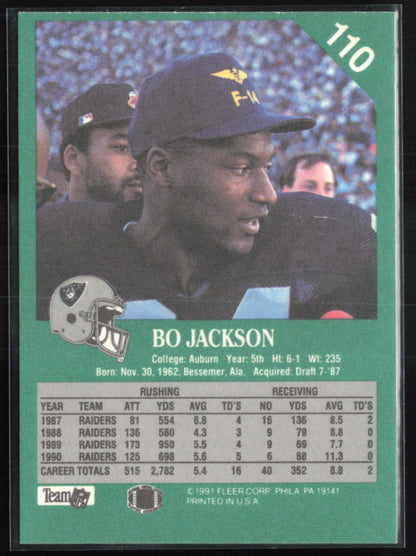 Bo Jackson 1991 Fleer