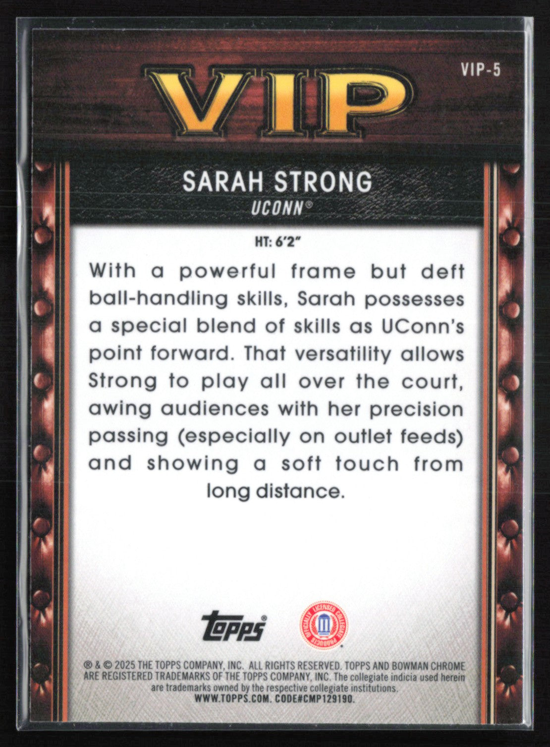 Sarah Strong VIP