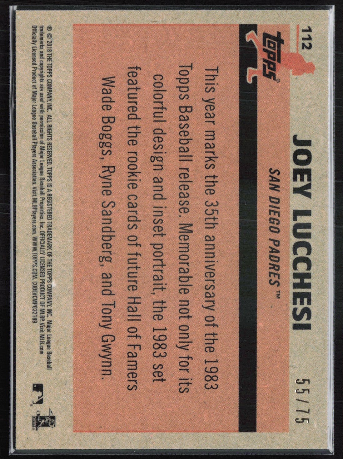 Joey Lucchesi RC Blue Prism /75