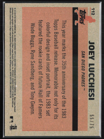 Joey Lucchesi RC Blue Prism /75