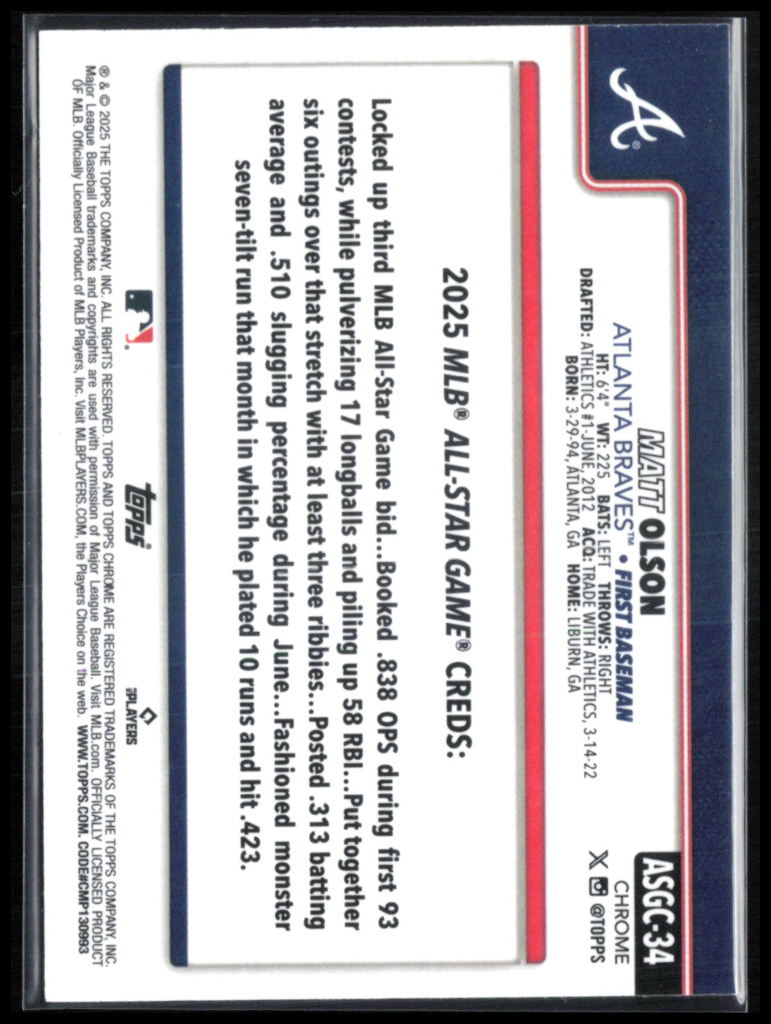 Matt Olson ASG