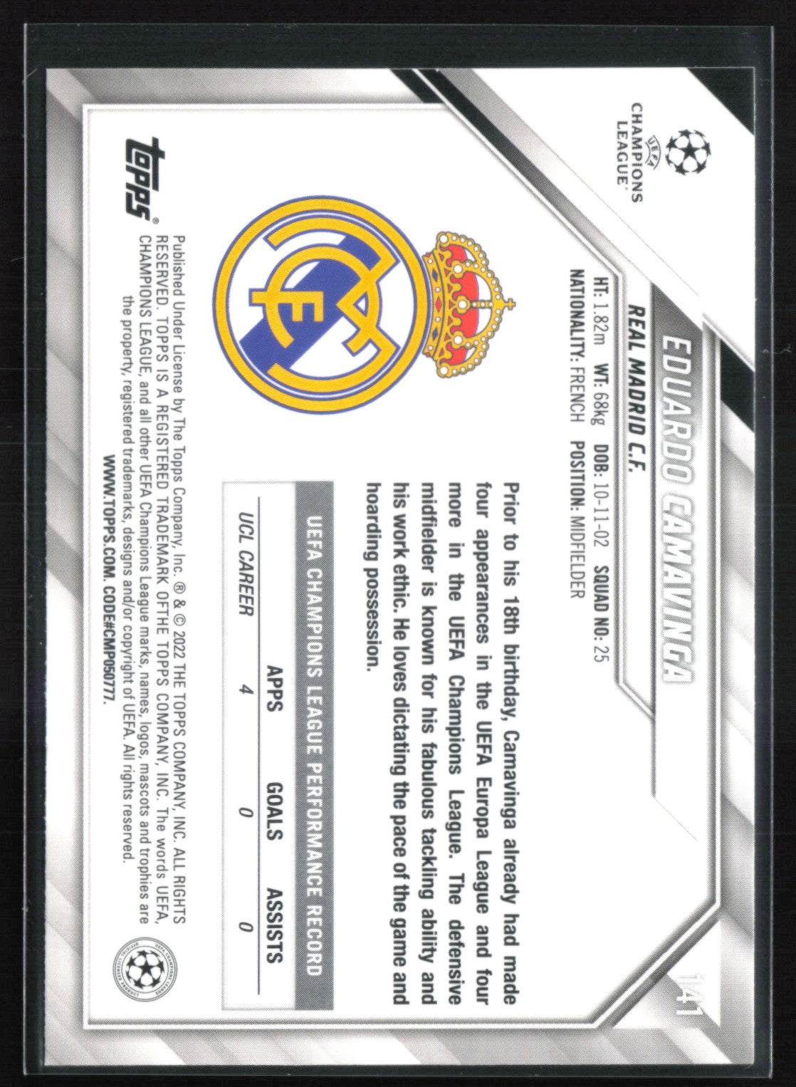 Eduardo Camavinga 1st Edition