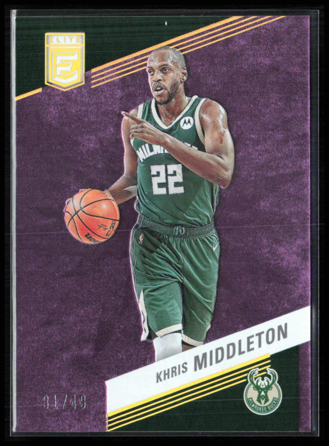 Khris Middleton Purple /49 2022-23 Donruss Elite
