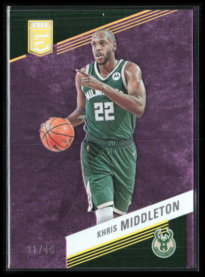 Khris Middleton Purple /49 2022-23 Donruss Elite
