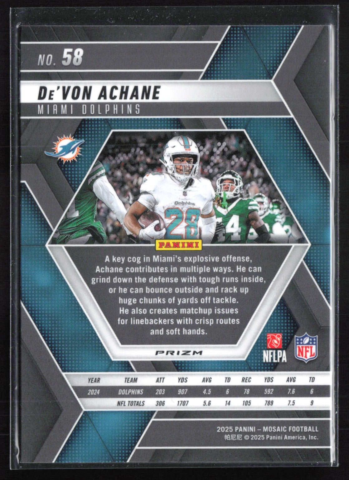 De'Von Achane Mosaic Prizm